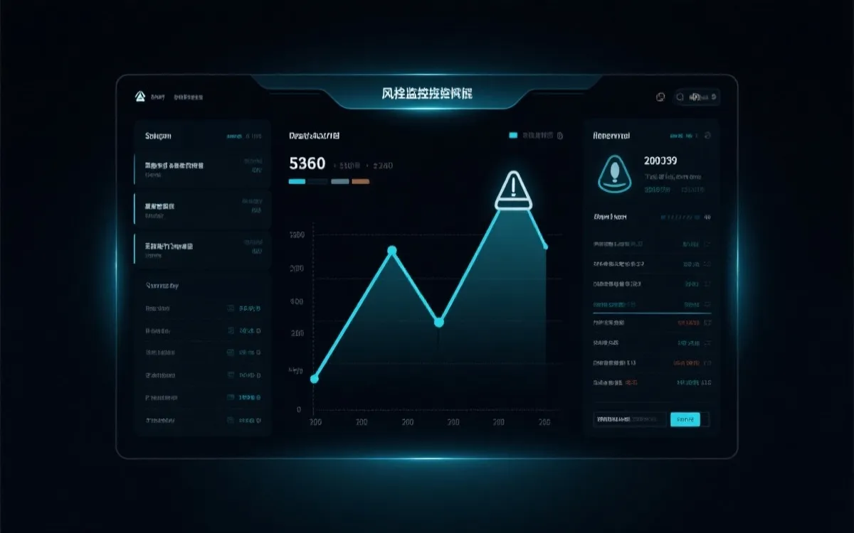 金融风控与数据监控的抽象可视化界面